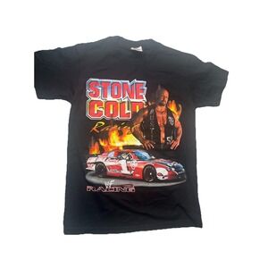 Vtg WWF racing Tshirt Stone cold‎ Steve Austin Size Small